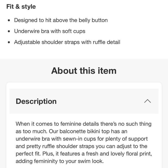 Land's End Plus Size Balconnette bikini wire black egret polkadot ruffle 14 DD - Picture 6 of 6